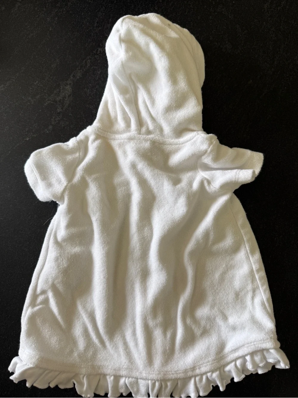 Carter's White and Yellow Hooded Swim Suit Cover Up